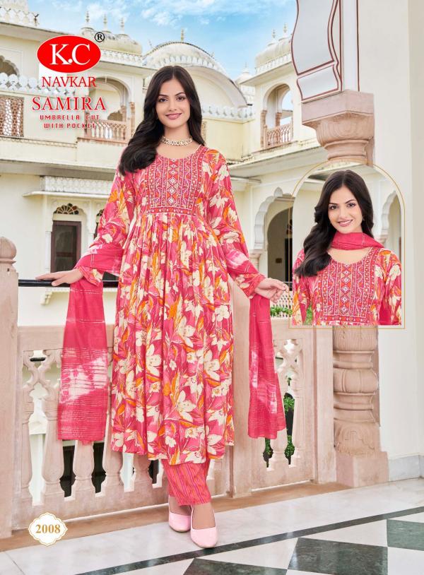 Kc Samira Vol 2 Rayon Printed Kurti Bottom With Dupatta